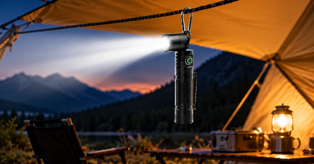OEM flashlight hanging hook for camping use