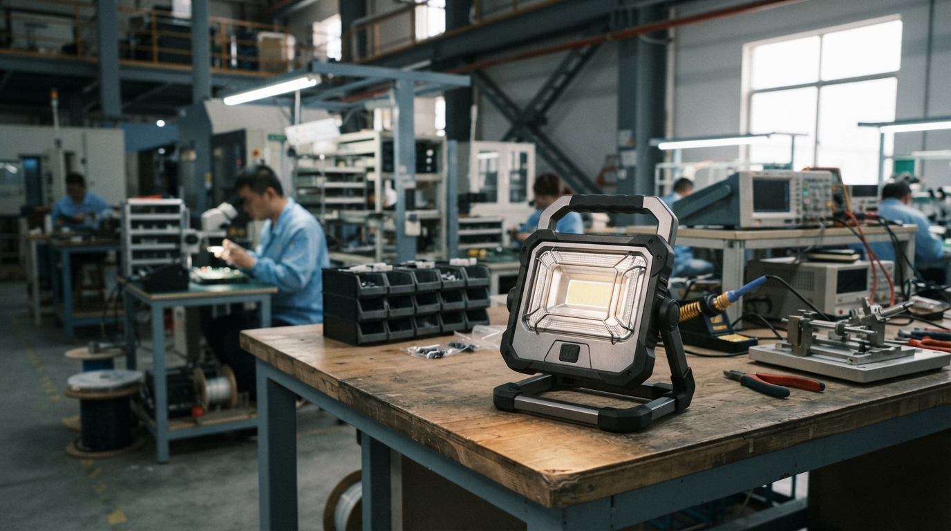 Person standing in a factory with machinery in the background Person standing in a factory with machinery in the background