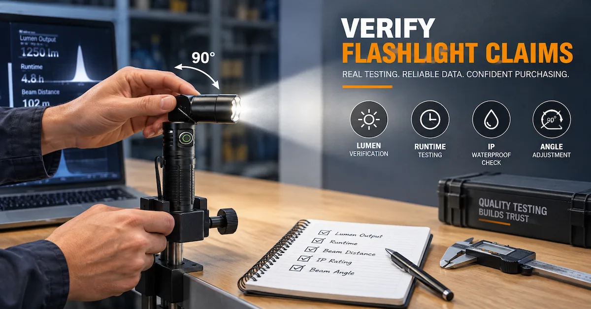 flashlight lumen testing