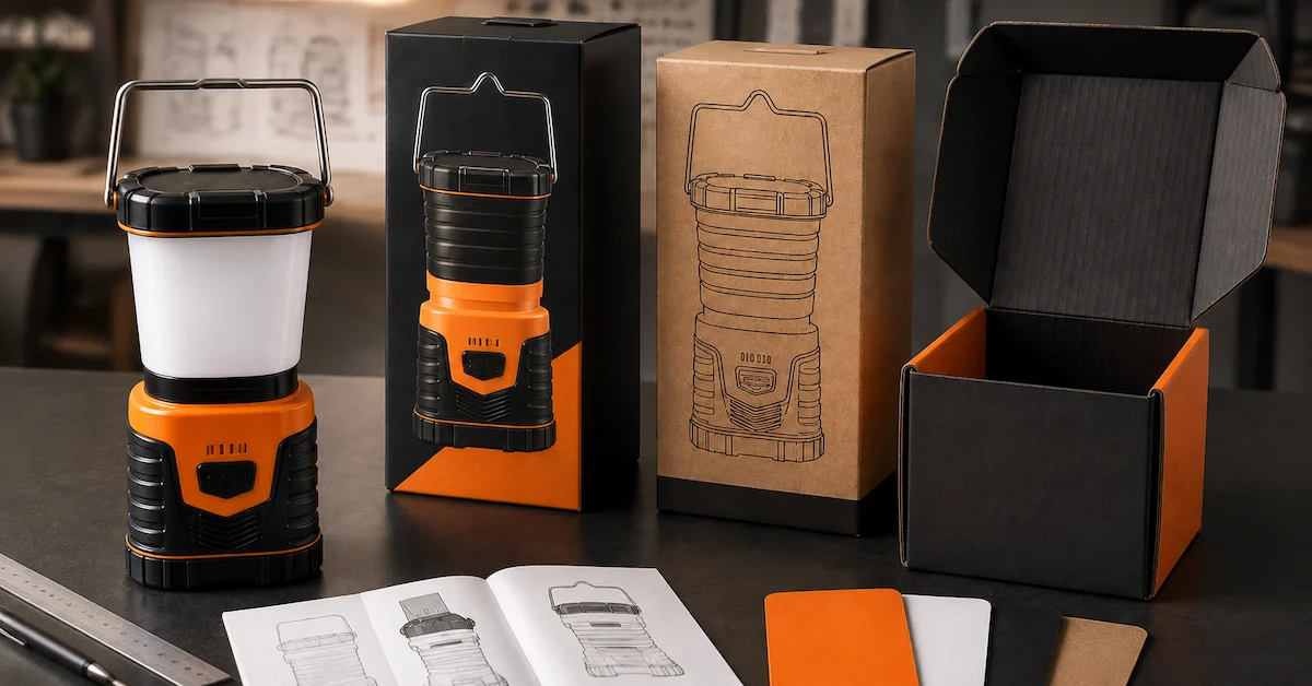 - Camping lantern packaging concept design