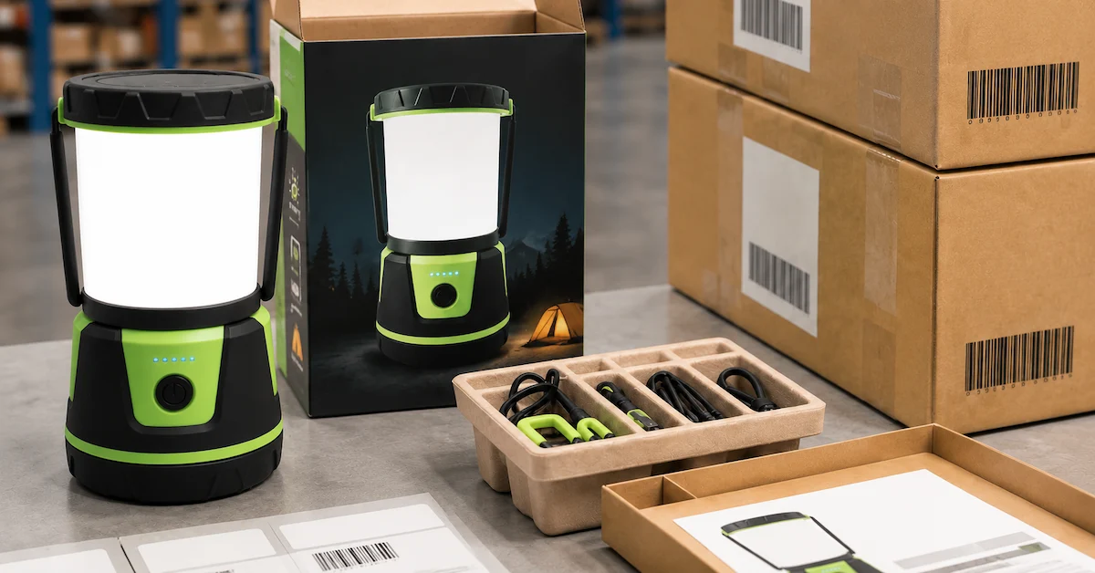 Camping lantern packaging production check