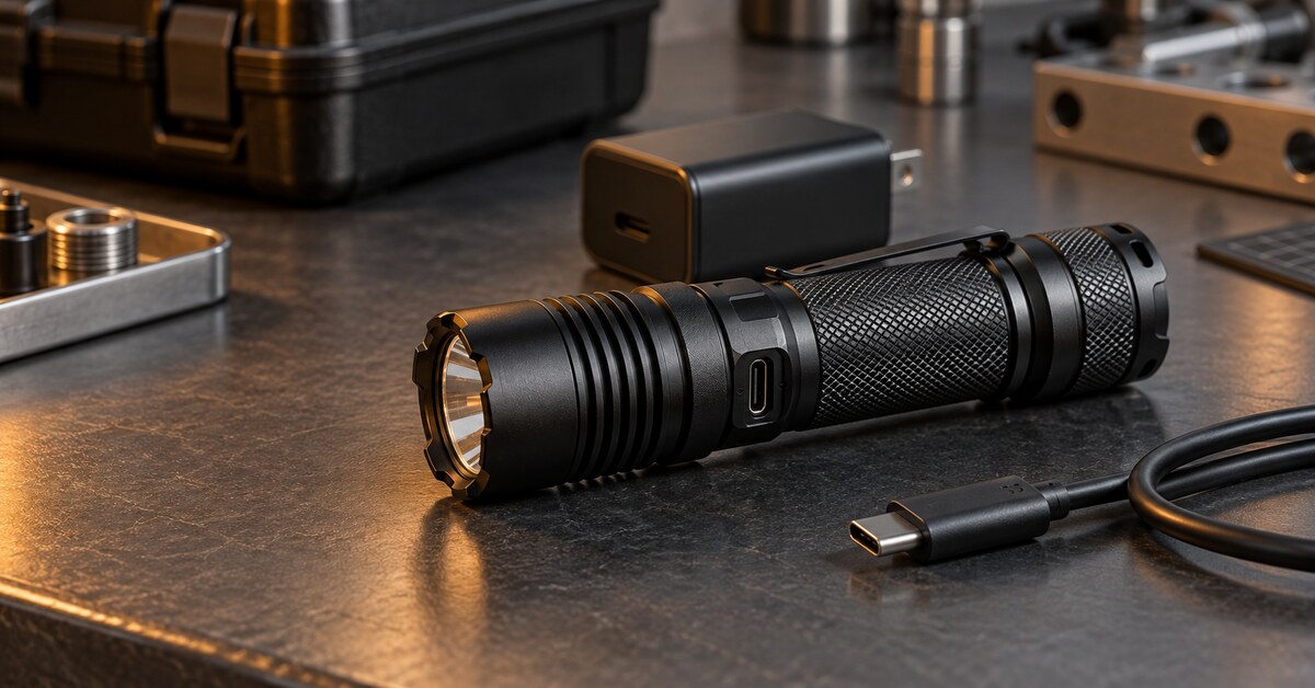 OEM USB-C flashlight charging validation