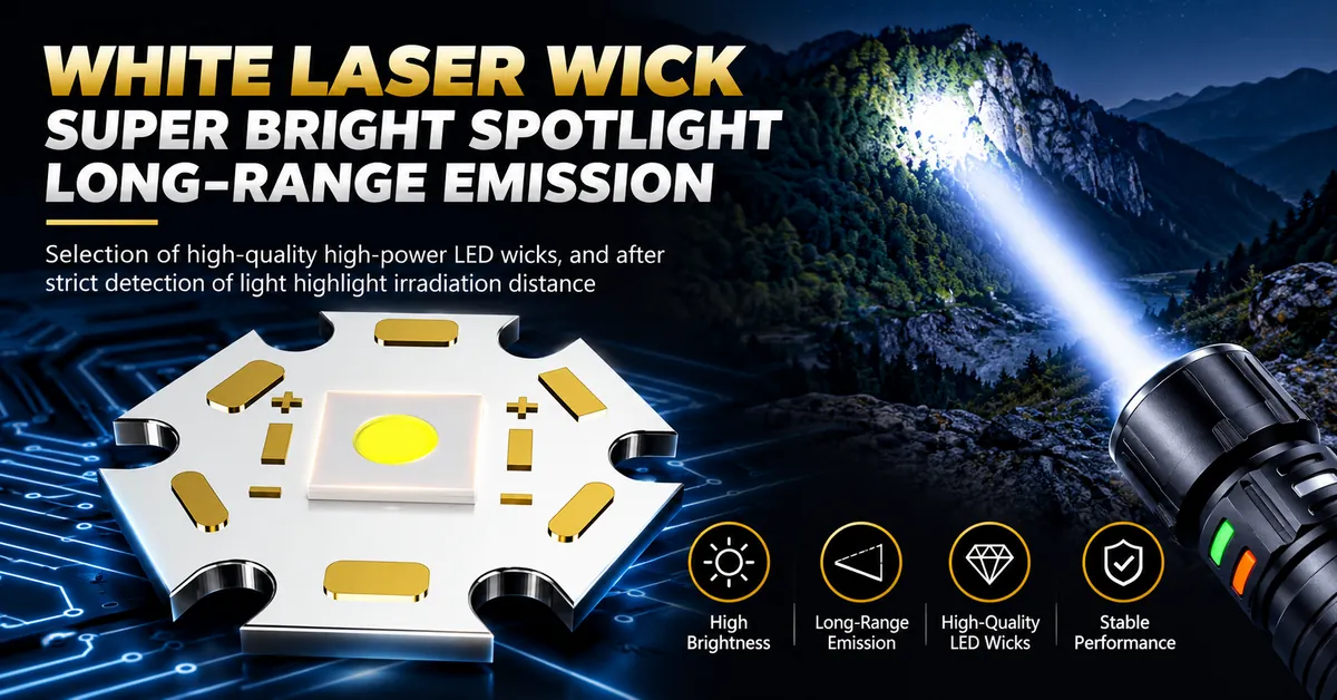 High Power LED Flashlight with Long Range Beam